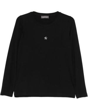Lorena Antoniazzi Star-Patch Long-Sleeve T-Shirt - Black