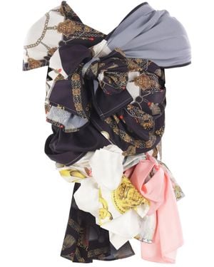 Comme des Garçons Draped graphic blouse - Gris