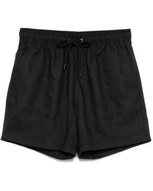 BOSS Badeshorts mit Logo-Stickerei - Schwarz