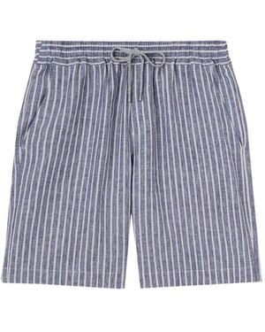 Fedeli Alfa Striped Shorts - Blue