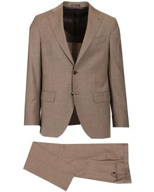 Al Duca d'Aosta Zelander Single-Breasted Suit - Brown