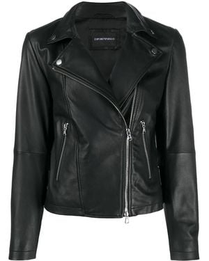 Emporio Armani Leather Jacket - Black