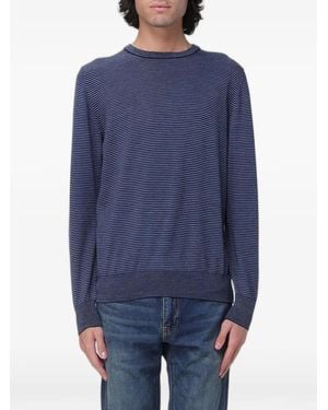 XC Gestreifter Pullover - Blau