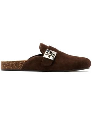 Tory Burch Mellow Suede Mules - Brown