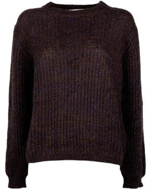 Cinque Pull En Maille Nervurée À Col Ras-De-Cou - Noir