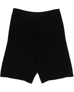 Label Under Construction Short En Maille Nervurée - Noir