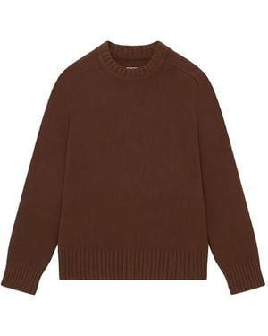 Loulou Crew-Neck Jumper - Brown