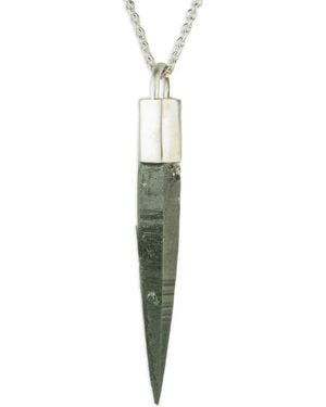 Parts Of 4 Sterling Talisman Chlorite Quartz Necklace - Green