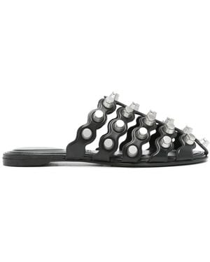 Alexander Wang Rexa Cage Sliders - Black