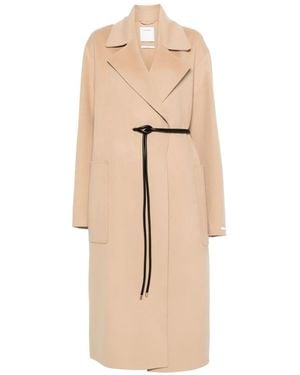 Sportmax ベルテッド コート - ナチュラル