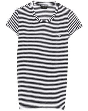 Tom Ford Striped T-Shirt - Grey