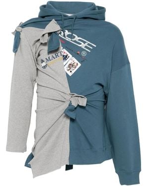Martine Rose Sudadera asimétrica con capucha - Azul