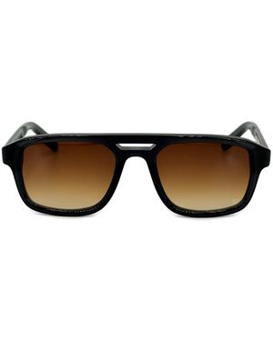 Yellows Plus Seth Browline Sunglasses - Brown