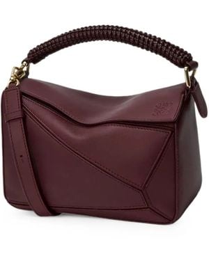 Loewe Small Puzzle Tote Bag - Purple