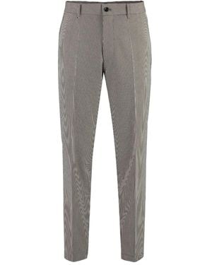 BOSS Houndstooth-Pattern Trousers - Grey