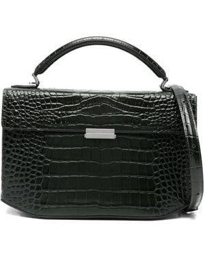 TOTEME Bolso shopper con efecto de piel de cocodrilo - Negro