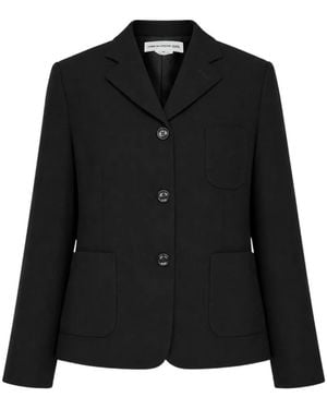 Comme des Garçons Patch-Pocket Button-Down Blazer - Black