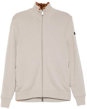 Rrd Ribbed-Knit Zip-Up Cardigan - White