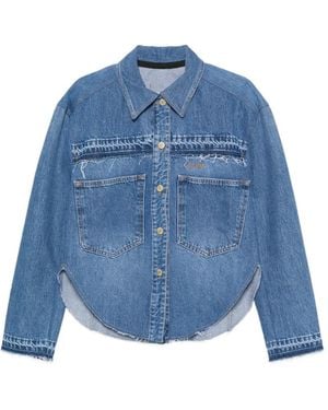 Litkovskaya Ungesäumtes Jeanshemd - Blau