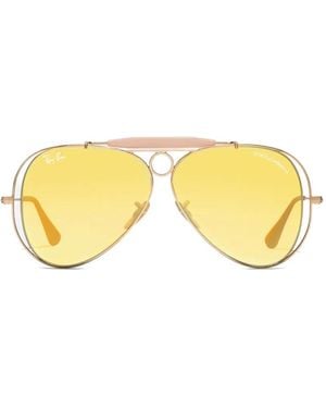Dolce & Gabbana X Ray‑Ban Pilot-Frame Sunglasses - Metallic