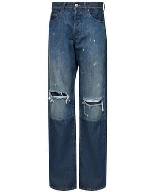 MM6 by Maison Margiela Barrel-Leg Jeans - Blue