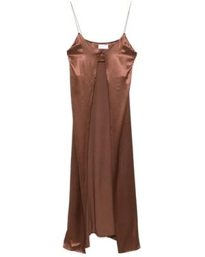 THE NINA STUDIO Satijnen Top - Bruin