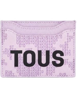 Tous Logo-Print Card Holder - Pink