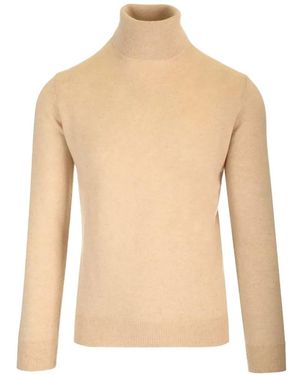 Al Duca d'Aosta Roll-Neck Cashmere Jumper - Natural
