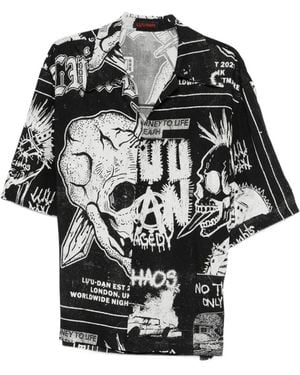 LỰU ĐẠN Camisa con calavera estampada - Negro