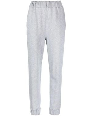 Fabiana Filippi Melange-Effect Slim-Cut Trousers - Grey