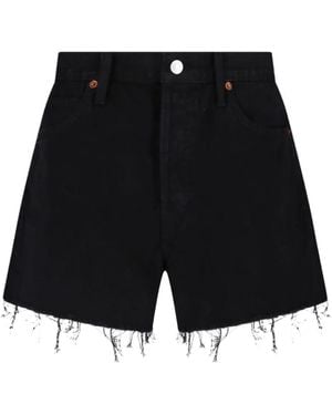 RE/DONE Short The Breezy À Bords Francs - Black