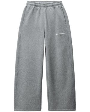 Alexander Wang Mid-Rise Relaxed Sweatpant W/ Logo Print - Gray