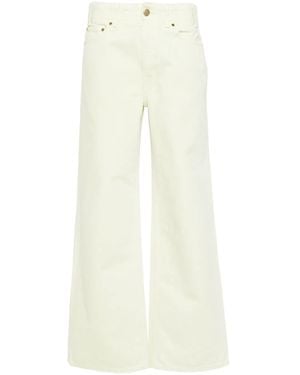 Ulla Johnson Jean Droit Elodie À Taille Haute - Blanc