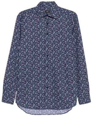Etro Floral-Print Shirt - Blue