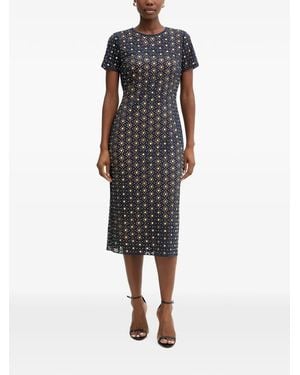 MICHAEL Michael Kors Vestido Midi Scuba Con Corte A Láser - Azul