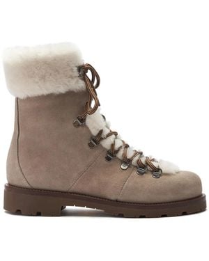 SCAROSSO Kat Combat Boots - Brown