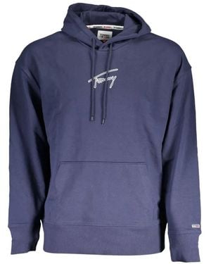 Tommy Hilfiger Logo-Embroidered Hoodie - Blue