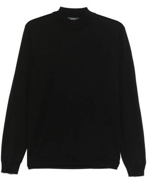 Zanone Mock-Neck Sweater - Black
