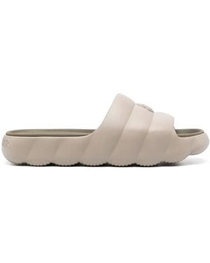 Moncler Lilo Pantoletten Mit Logo-Prägung - Weiß