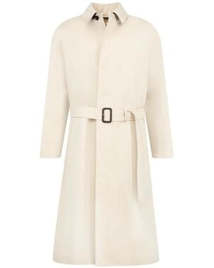 Tom Ford Belted Cotton-Blend Coat - White