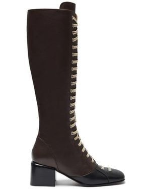LILI CURIA Botas Isadora Con Cordones - Negro