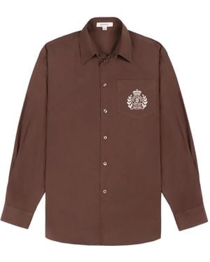 Sporty & Rich H&W Crest Shirt - Brown