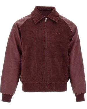Arte' Corduroy Logo Jacket - Red