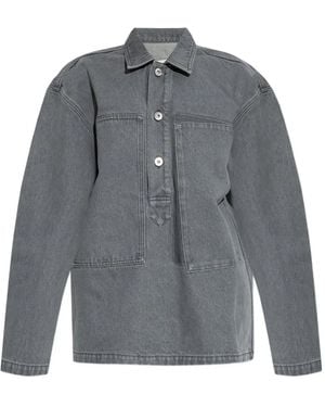JW Anderson Button-fastening patch-pocket shirt - Grau