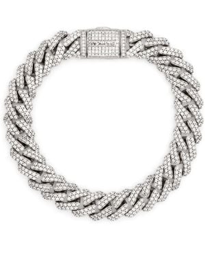 DARKAI Mini Prong Pavé Bracelet - Metallic