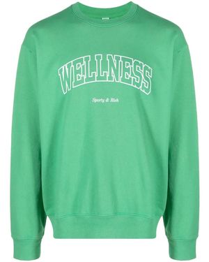 Sporty & Rich Sweatshirt Mit Slogan-Print - Grün