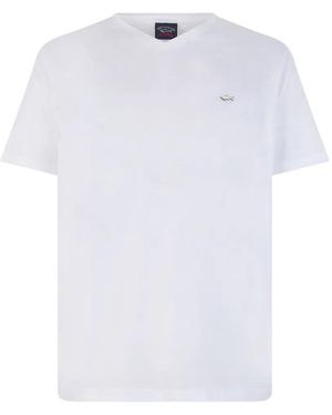 Paul & Shark T-Shirt À Col V - White