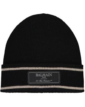 Balmain ニットビーニー - ブラック