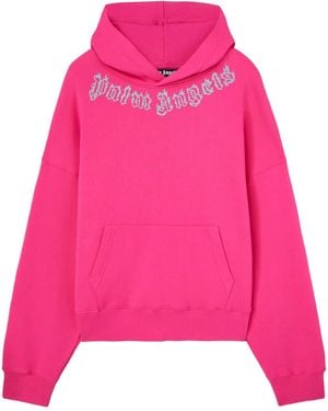 Palm Angels Felpa Con Cappuccio - Rosa