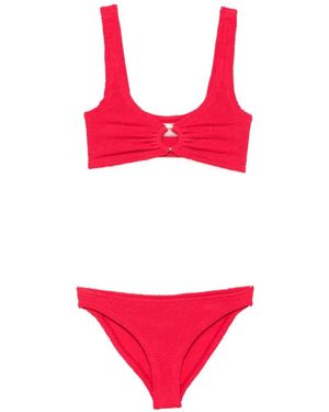 Hunza G Bikini Julia Con Efecto Arrugado - Rojo